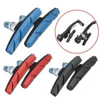 1 pair durable bicycle silent brake pads cycling v brake holder pads shoes blocks rubber pad mtb road mountain bike brake pads
