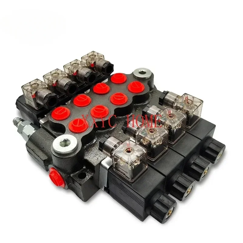 Hy-waloil 12V DC 13 GPM 4 катушки гидравлического моноблока прямой соленоидный