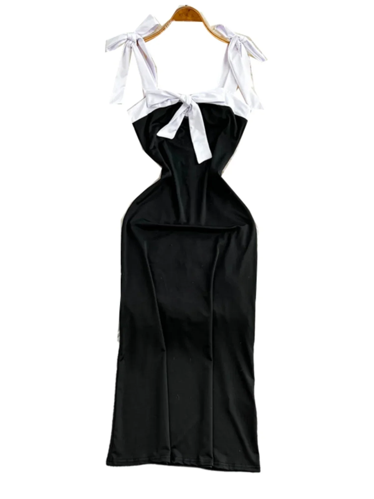 Foamlina сексуальное облегающее платье на подтяжках с бантом женское Offcie