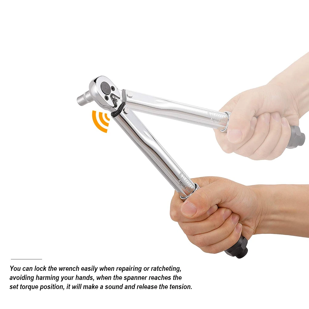 

Динамометрический ключ 1 4 дюйма 5-25, запираемый трещотный ключ, ручной механизм для велосипеда, автомобиля, Ремонтный инструмент «сделай сам» с коробкой для хранения