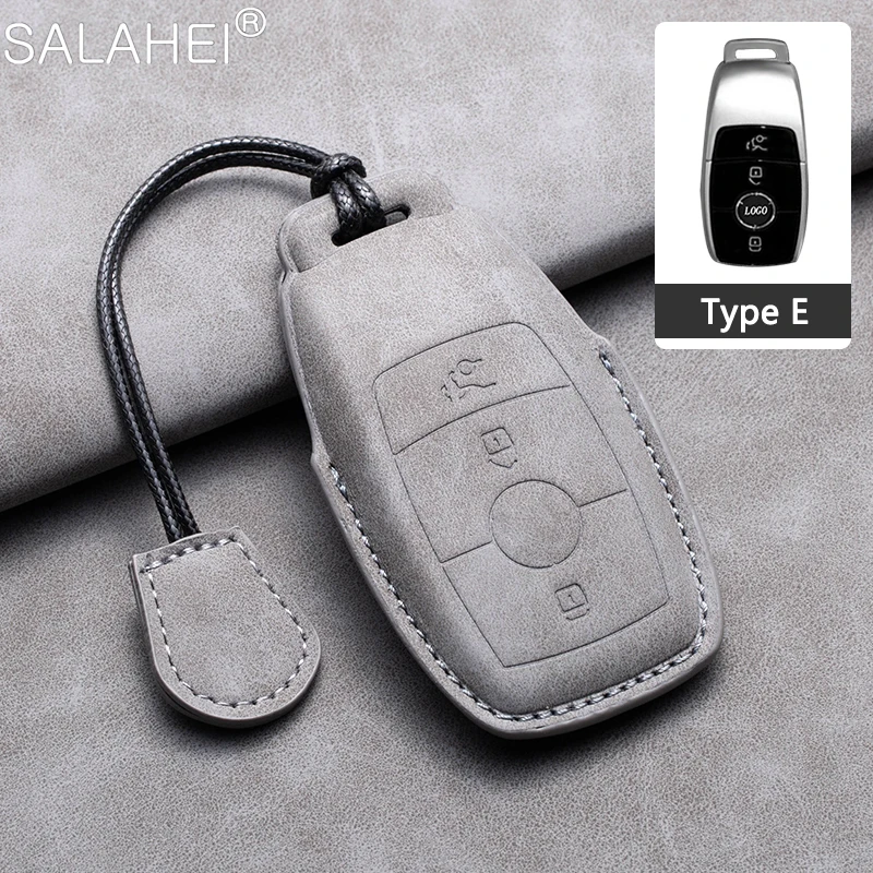 

Кожаный чехол для автомобильного ключа Mercedes Benz AMG C S E Class W206 W223 W213 S350 C260 C300 S400 S450 S500, аксессуары для ключей