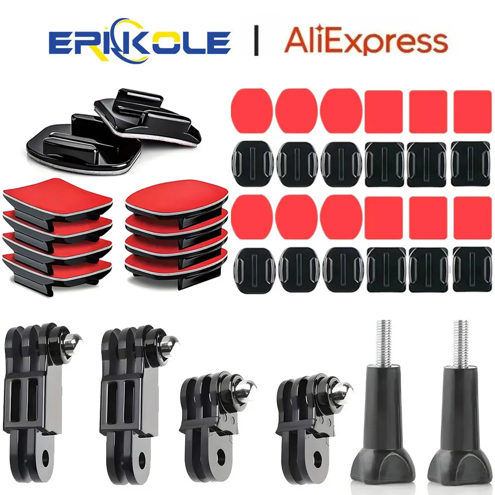 אביזרים למצלמת GoPro Hero Insta360 DJI Osmo Action - מתקן מצלמה עם זרוע פיבוט מתכווננת ומחוברת