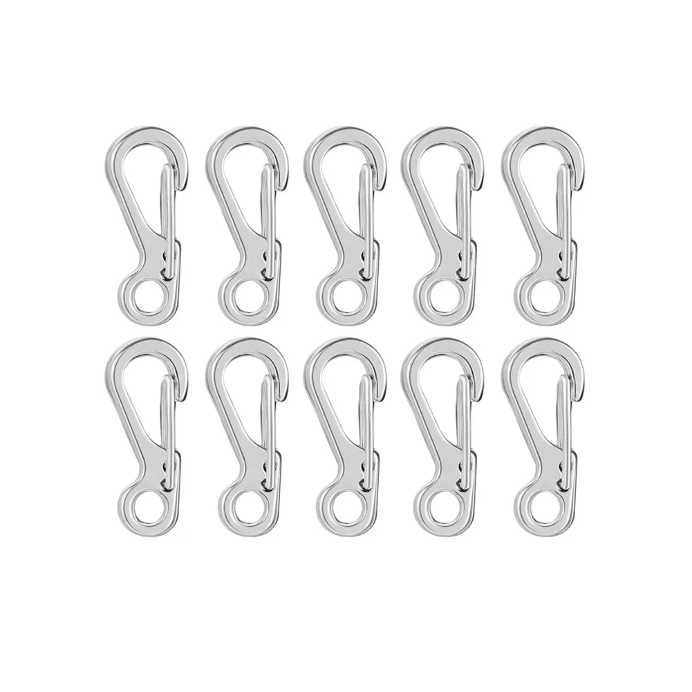 

10Pcs Mini Carabiner EDC Survival Climbing Tools Equipment Aluminum Outdoor Camping Backpack SF Spring Clip Keychain Accessories
