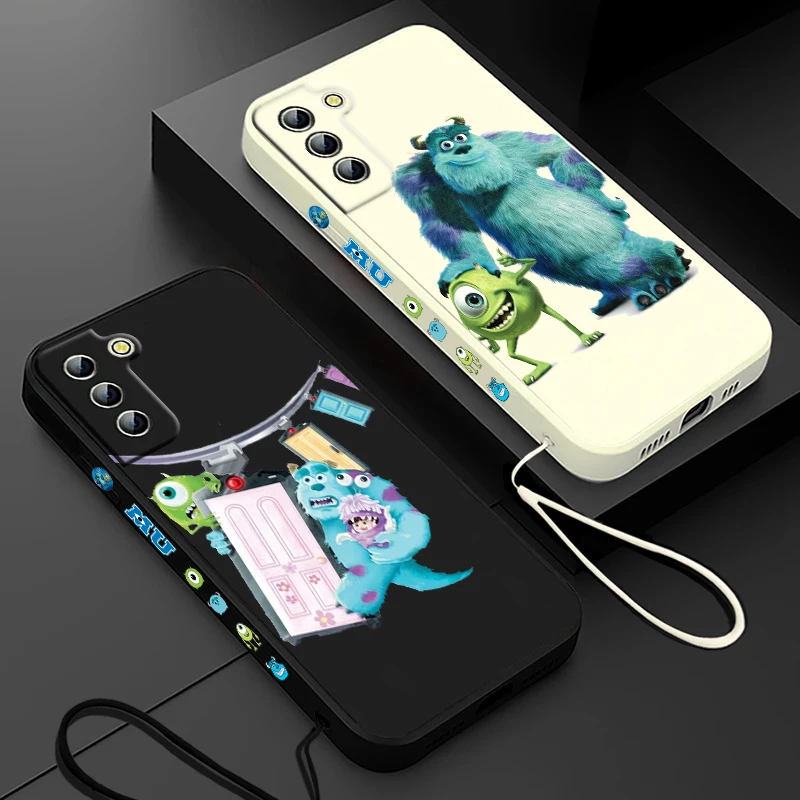 Чехол для телефона Disney Monsters Inc Samsung Galaxy S24 S23 S22 S21 S20 Pro FE Plus Ultra Liquid Left Rope Cover
