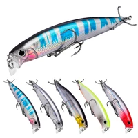 1pcs 11cm 14g topwater lure popper sea fishing lure top water hard bait treble hook strong temptation lures hard lures