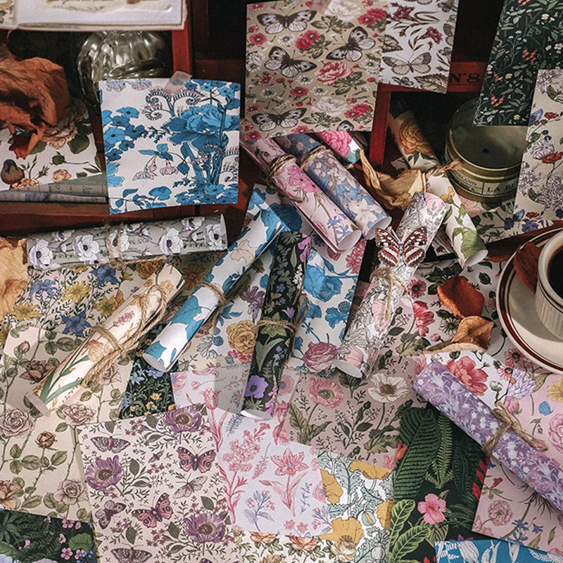 60 листов ретро цветочный фон бумага для письма дневник нежелательной еды