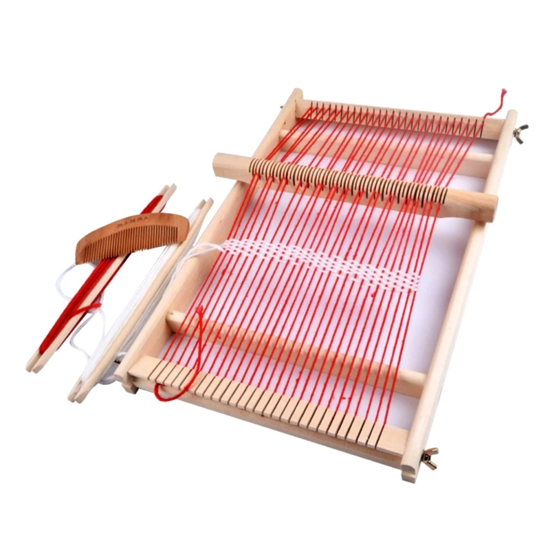 

Multi-Craft Weaving Loom Wooden Loom Large Frame Handcraft 15.75x9.84x1.18 Inches for Kids Boys Girls DIY Lover Present