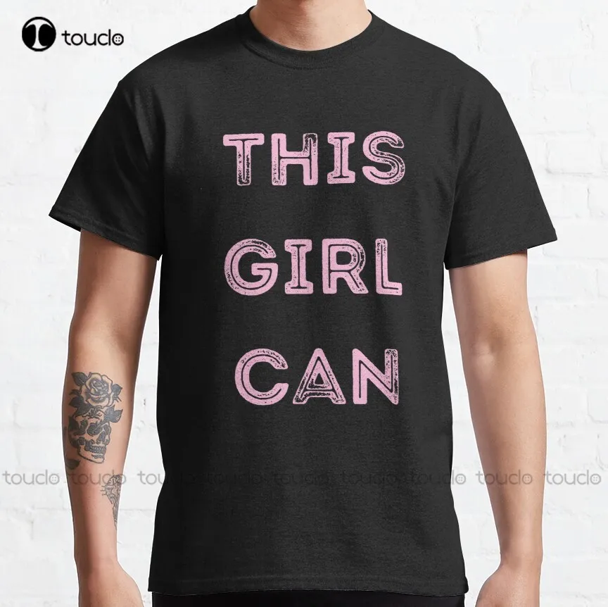 This Girl Can Classic T-Shirt Red Shirts For Men Custom Aldult Teen Unisex Digital Printing Tee Shirts Xs-5Xl Breathable Cotton