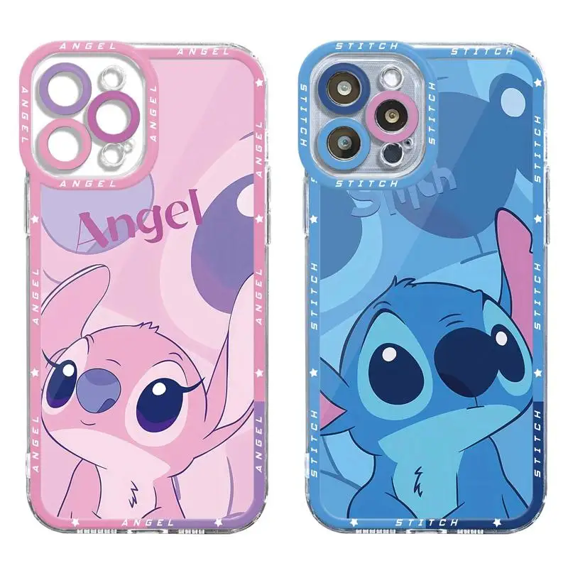 Прозрачный чехол для Xiaomi Redmi Note 11 8 9 8T 1 1T 10 Pro 9S 10S 11S Обложка Mi 9A 9C 10A розовый Ститч