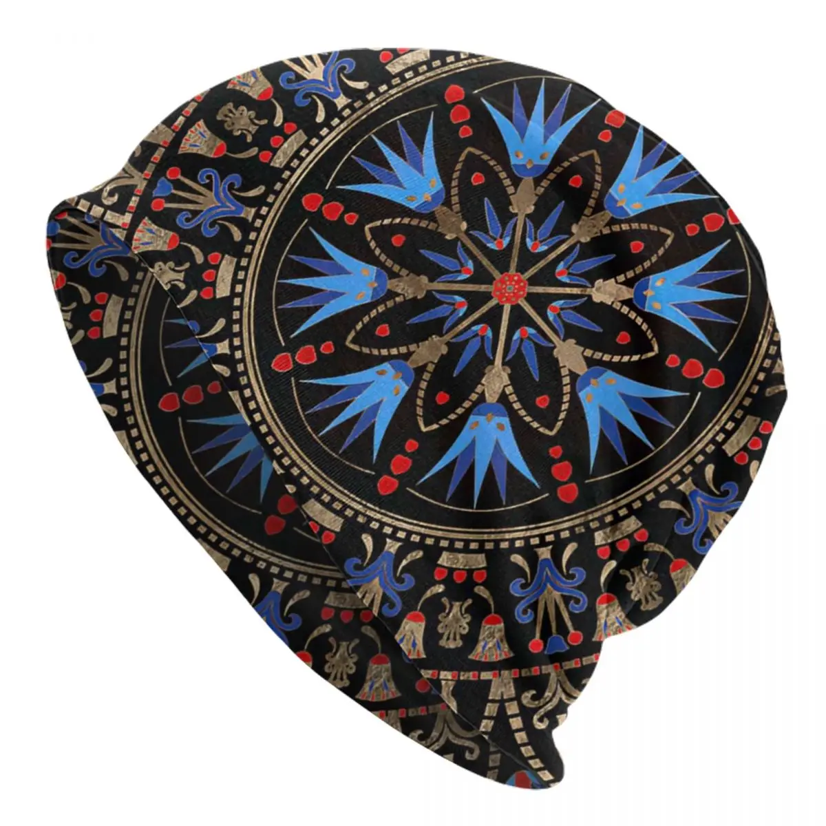 

Circular Egyptian Ornament Adult Men's Women's Knit Hat Keep warm winter Funny knitted hat