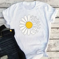 flower t shirt for women chrysanthemum youth t shirt flower shirt new gardening tshirt oversized t shirt moda 2022