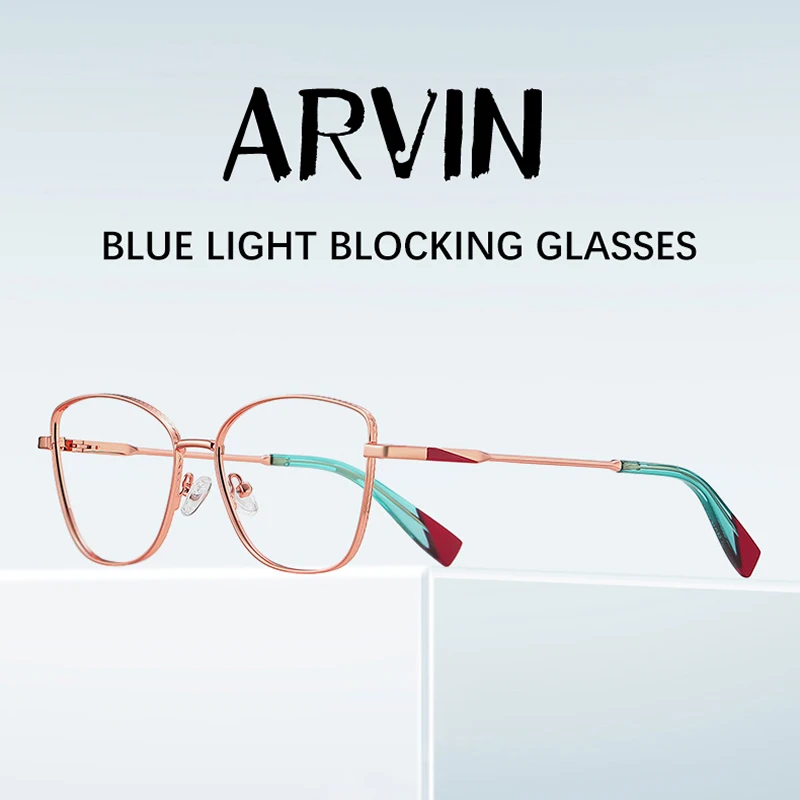 

Alloy Optical Glasses Frame Ladies Cat Eye Myopia Prescription Eyeglasses 2022 New Female Anti Blue Light Metal Eyewear Women