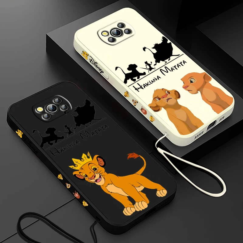 Чехол The Lion King Simba для Xiaomi Poco Cover For X4 X3 F4 NFC M6 M5 M4 M3 GT S Pro 4G 5G чехол телефона с жидкостью