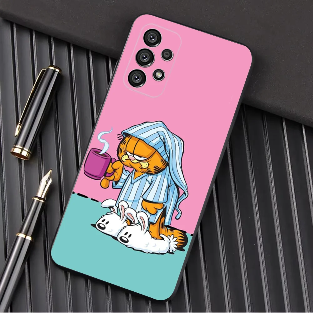 Funny Cat-G-GarfielS-S Phone Case For Samsung Galaxy A13 A21s A22 A31 A32 A52 A53 A71 A80 A91 Soft Black Shell