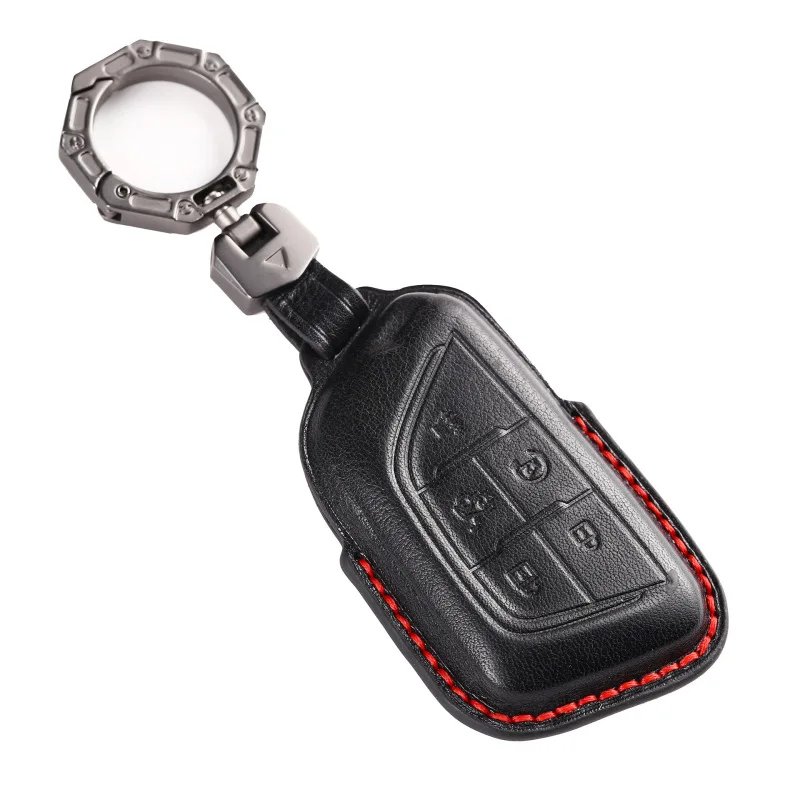 Кожаный чехол для ключей Cadillac CT5 key 2023 ct4