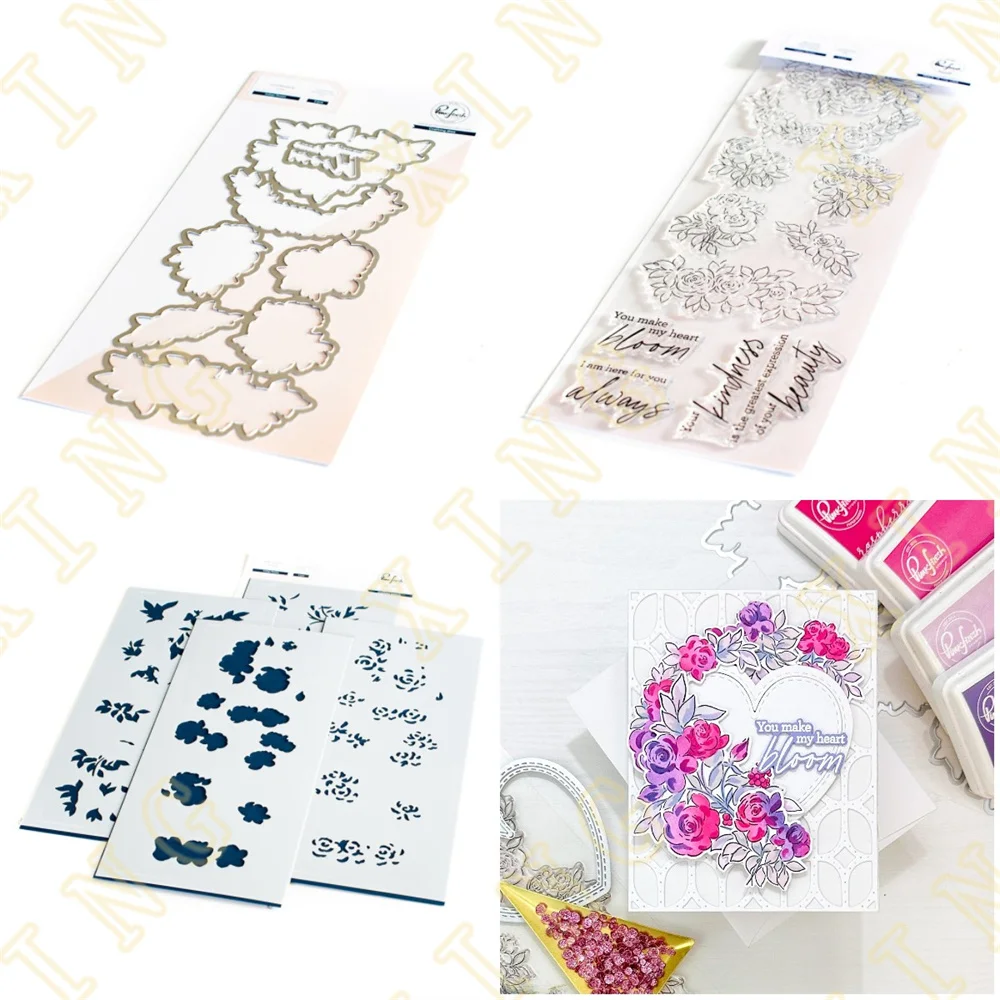 

Indigo Roses New Arrival Metal Cutting Dies Stamps Stencil for 2022 Scrapbook Diary Decoration Embossing Template Diy Handmade