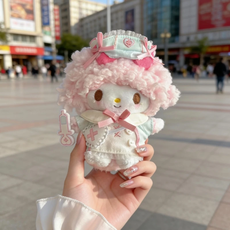 Фото Плюшевая игрушка Sanrio My Sweet Piano в костюме медсестры, брелок, милая плюшевая кукла-ягненок, аксессуар для сумки, декор, высокое качество, подарки для девочек №3