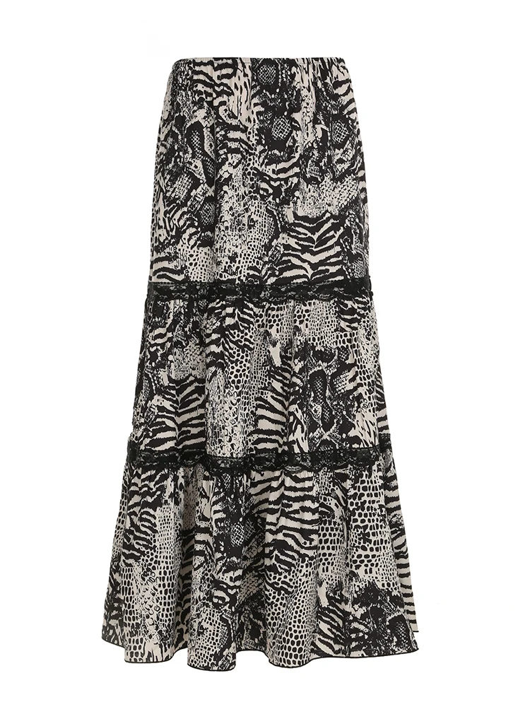 Rockmore винтажные кружевные лоскутные длинные юбки Y2K Эстетические трапециевидной