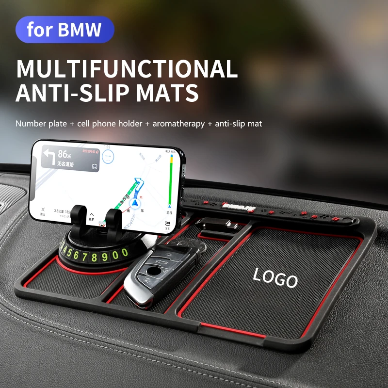 

MultifunctiCar Anti-Slip Mat Pad for BMW Phone Holder Non Slip Sticky Anti Slide Dashboard GPS Mount Bracket Parking Number Card