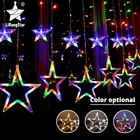 Рождественская светодиодная гирлянда-занавес, 220 В, 110 В