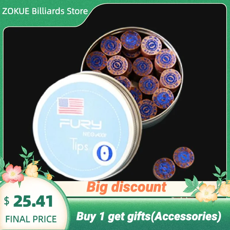 

Оригинальные наконечники Fury O H, 14 мм, многослойные наконечники, Отличные популярные профессиональные аксессуары для бильярда