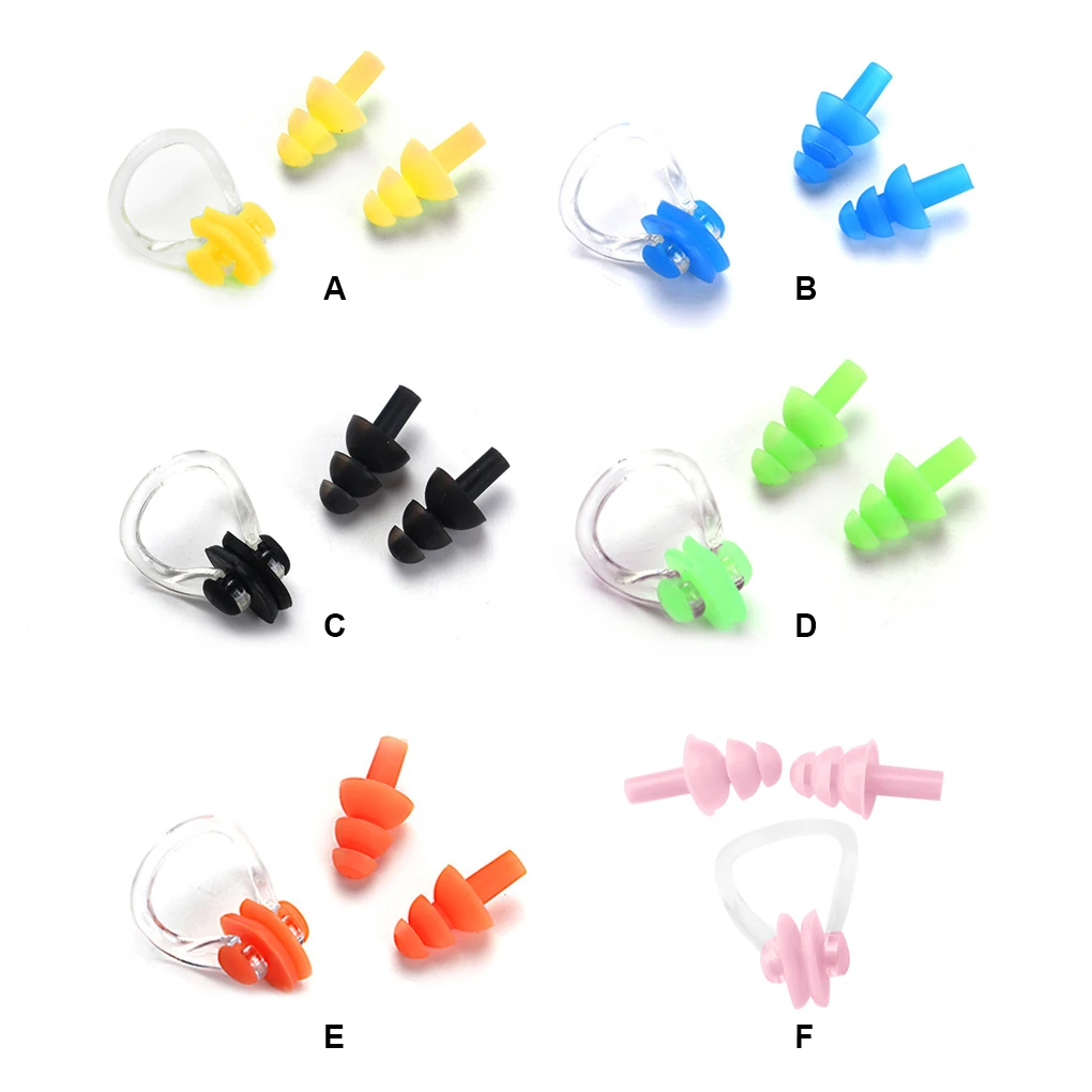 

Waterproof Nose Clip Swimming Anti-noise Earplug Sporting Earbuds Water Sports Ear Protector Accessories Black