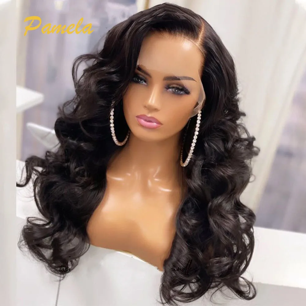 

Super Double Drawn Glueless Wig Human Hair Ready To Wear Body Wave 250% High Density Bob 13x4 HD Transparent Lace Frontal Wigs