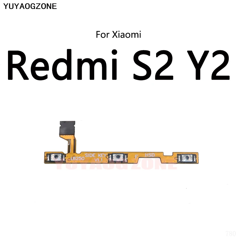 

30PCS/Lot For Xiaomi Redmi GO S2 Y2 Pro Power Button Switch Volume Mute Button On / Off Flex Cable