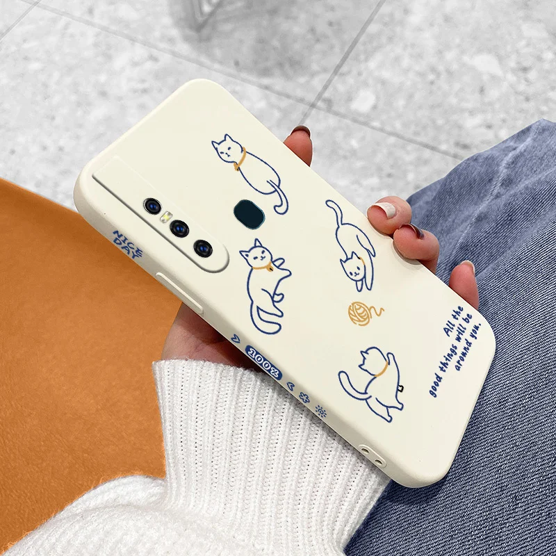 

Have Fun Cat Phone Case For VIVO Y20i Y20 Y20S Y12S Y30 Y33S Y12 Y15 Y17 Y19 Y21 Y21S S1 Pro Y91 Y91i Y93 Y95 Silicone Cover