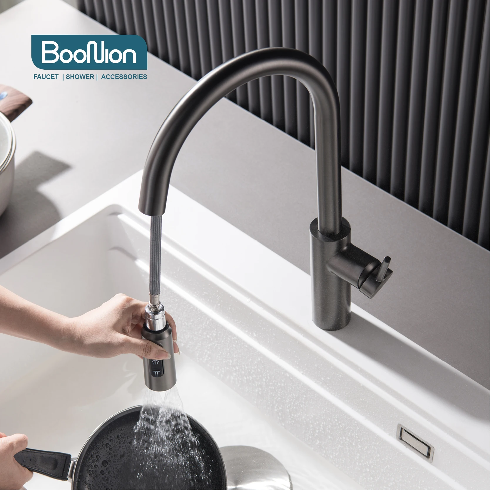 

Латунный кухонный смеситель с тройным режимом воды, три функции