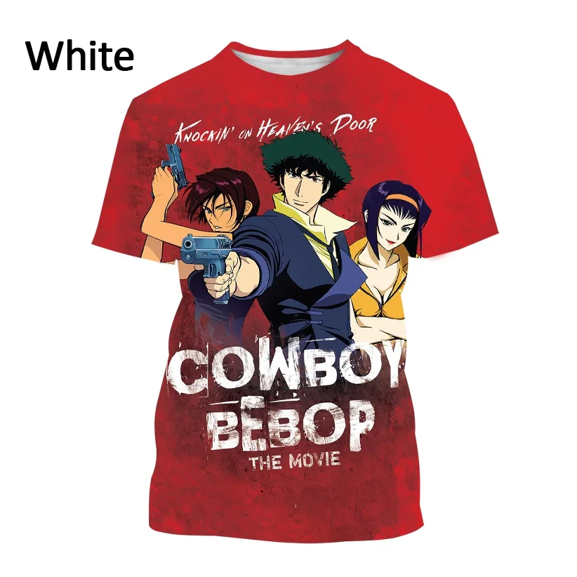 

Summer Latest Fashion Cowboy Bebop 3D Printing T-shirt Unisex Casual Fashion Round Neck Short Sleeve Anime Top SX-5XL