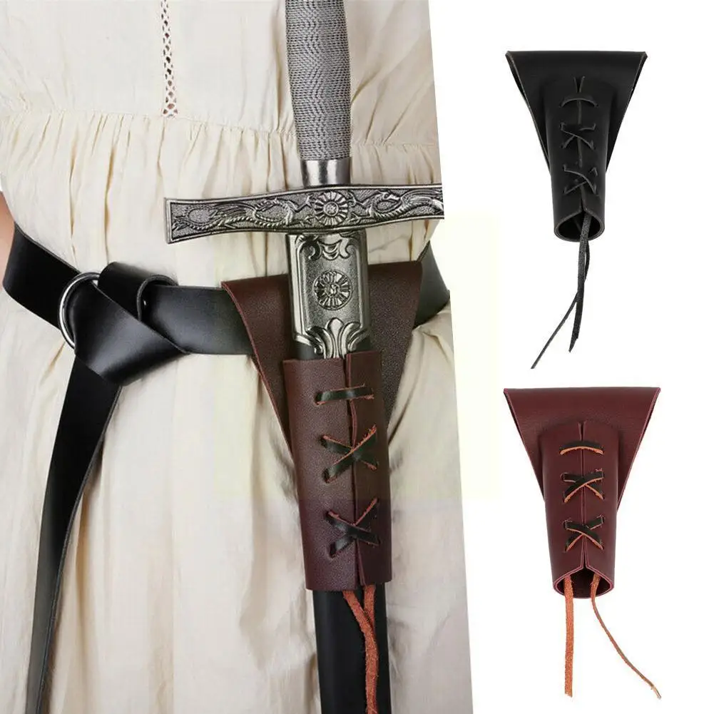 

1 шт. кожаный ремень меч катана Футляр кобура средневековое оружие армированный красный Рыцари Аксессуары для полета для взрослых M B1q3