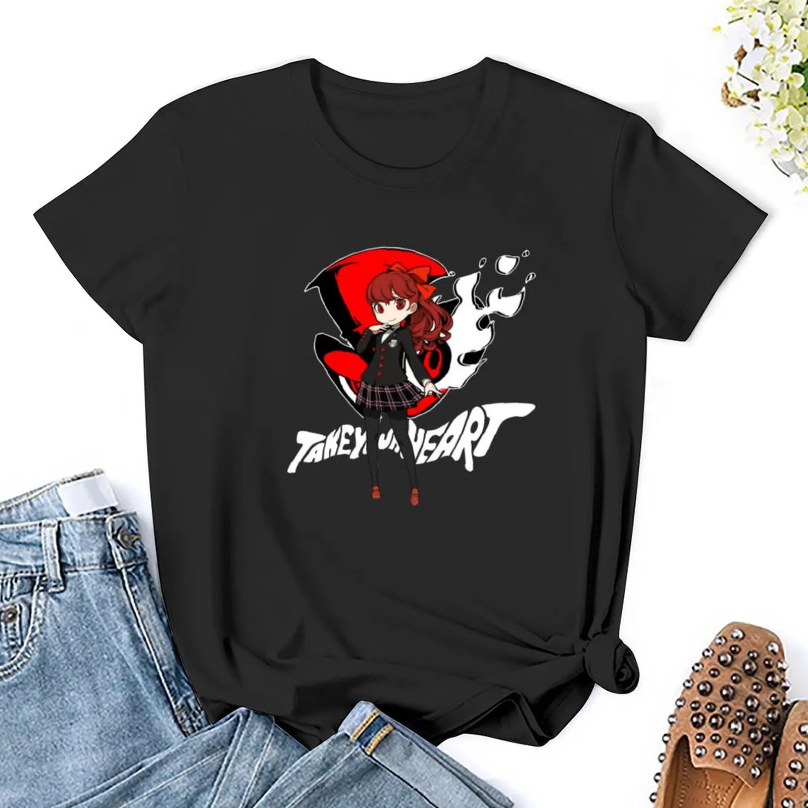 Chibi kasumi возьмет ваше сердце футболка аниме быстросохнущее платье-футболка для