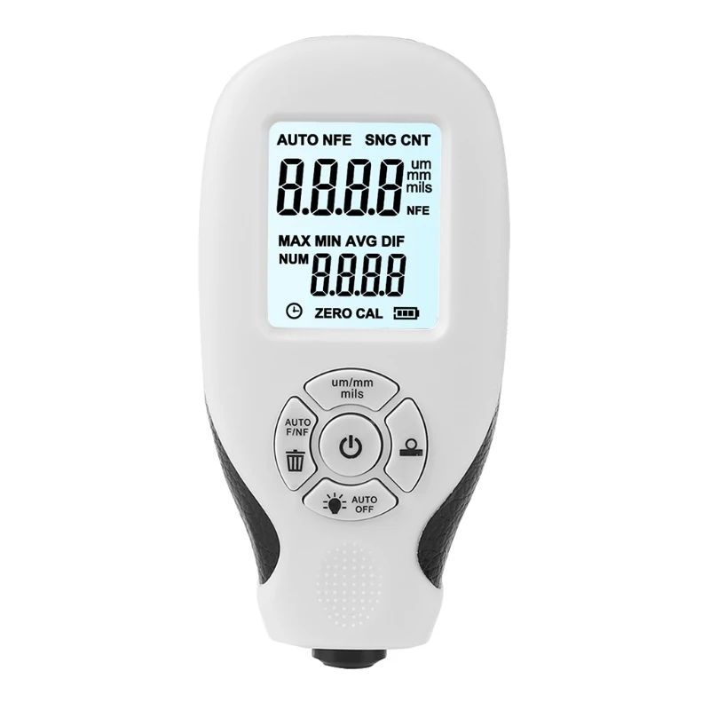 

0.01mm 1mil Thickness Meter Calibration Function with Backlight LCD Display Digital Coating Thickness Gauge for Car Automotive