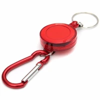 outdoor camping multifunctional badge reel retractable keychain keyring keychain steel rope