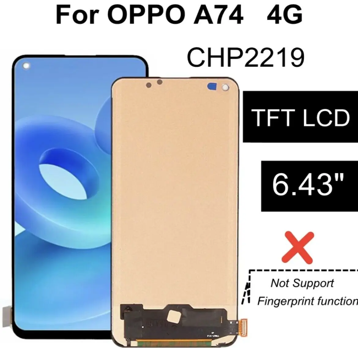 TFT LCD For OPPO A94 / A95 / A74 4G LCD Display Touch Screen Digitizer No Finger ID For OPPO A94 / A95 / A74 4G LCD