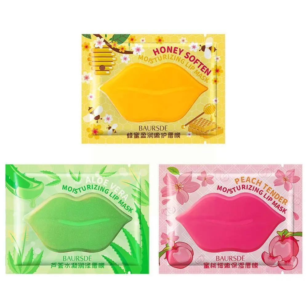

Collagen Nourishing Lip Mask Anti Aging Wrinkle Labial Fruits Moisture Essence Pad Patch Care Lips Lip Patches Gel 1pcs D0Z5