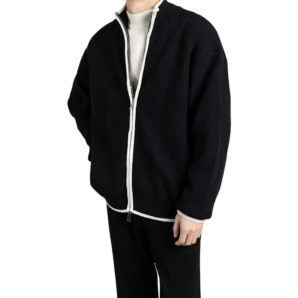 

Chic Sweater Coat Solid Color Keep Warm Casual Leisure Sweater Coat