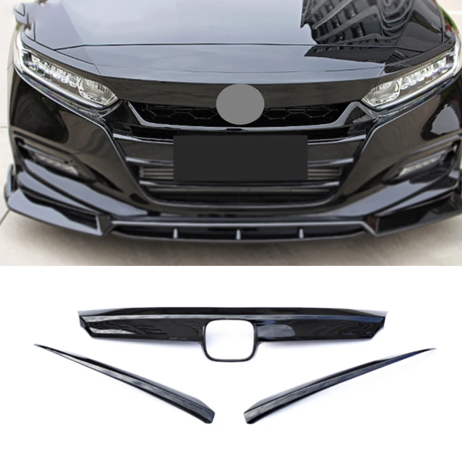 

Автомобильный передний бампер, диффузор для губ, спойлер для Honda Accord 10 поколения 2018 2019 2020 2021, черный блеск, комплекты для тюнинга кузова
