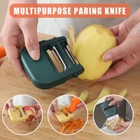3 in 1 multifunctional vegetable cutter manual peeler with brush portable vegetables fruit slicer skin peeler grater for kitchen