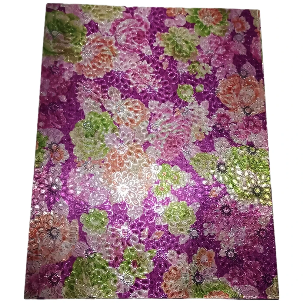 

2 Pieces Nigerian Gele Ipele Floral Head Wrapping High Quality African Wrap Scarf For Wedding