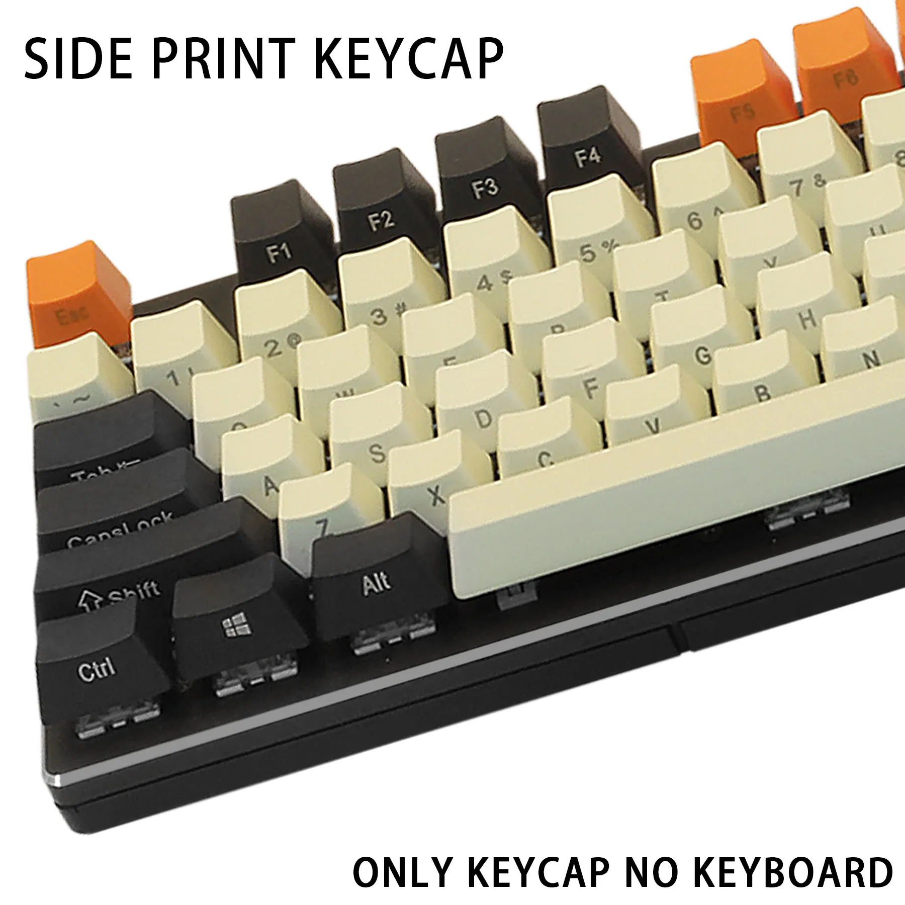

PBT Side Print Keycaps OEM Profile Custom Keycap for Cherry MX Switch 108/104/87/61 Key Mechanical Keyboard ANSI Layout Keycaps