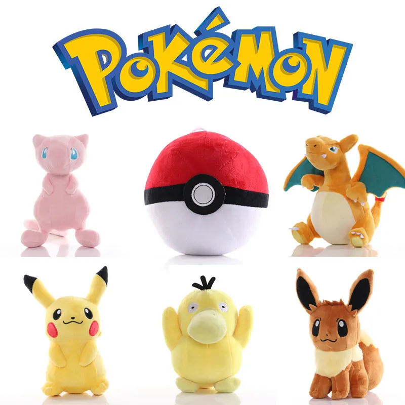 

Pokemon Anime Movie Pikachu Plush Toy Kawaii Eevee Charizard Poké Ball Filled Animal Children's Day Birthday Gift