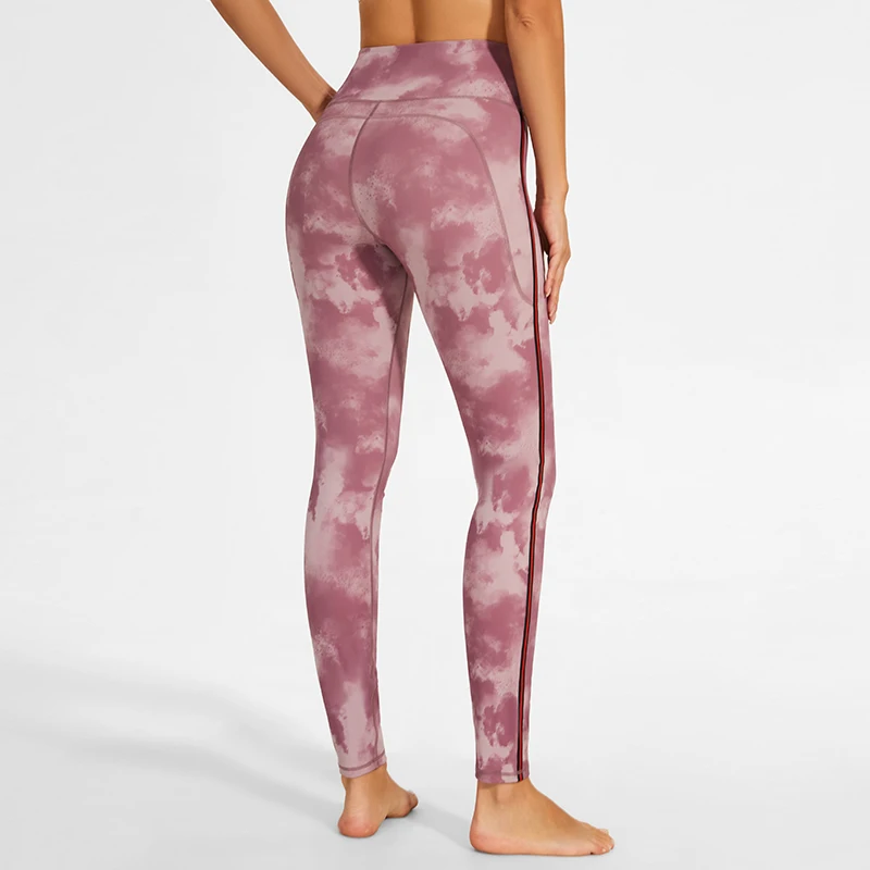 SEVENPALMS Seamless Leggings for Women Fitness Yoga Pants High Waist Tie Dye Workout Scrunch Butt Lifting Sport Gym Tights Woman