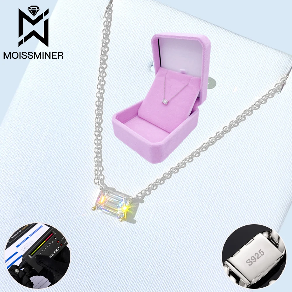 

Ожерелье с муассанитом для женщин из серебра 925 пробы