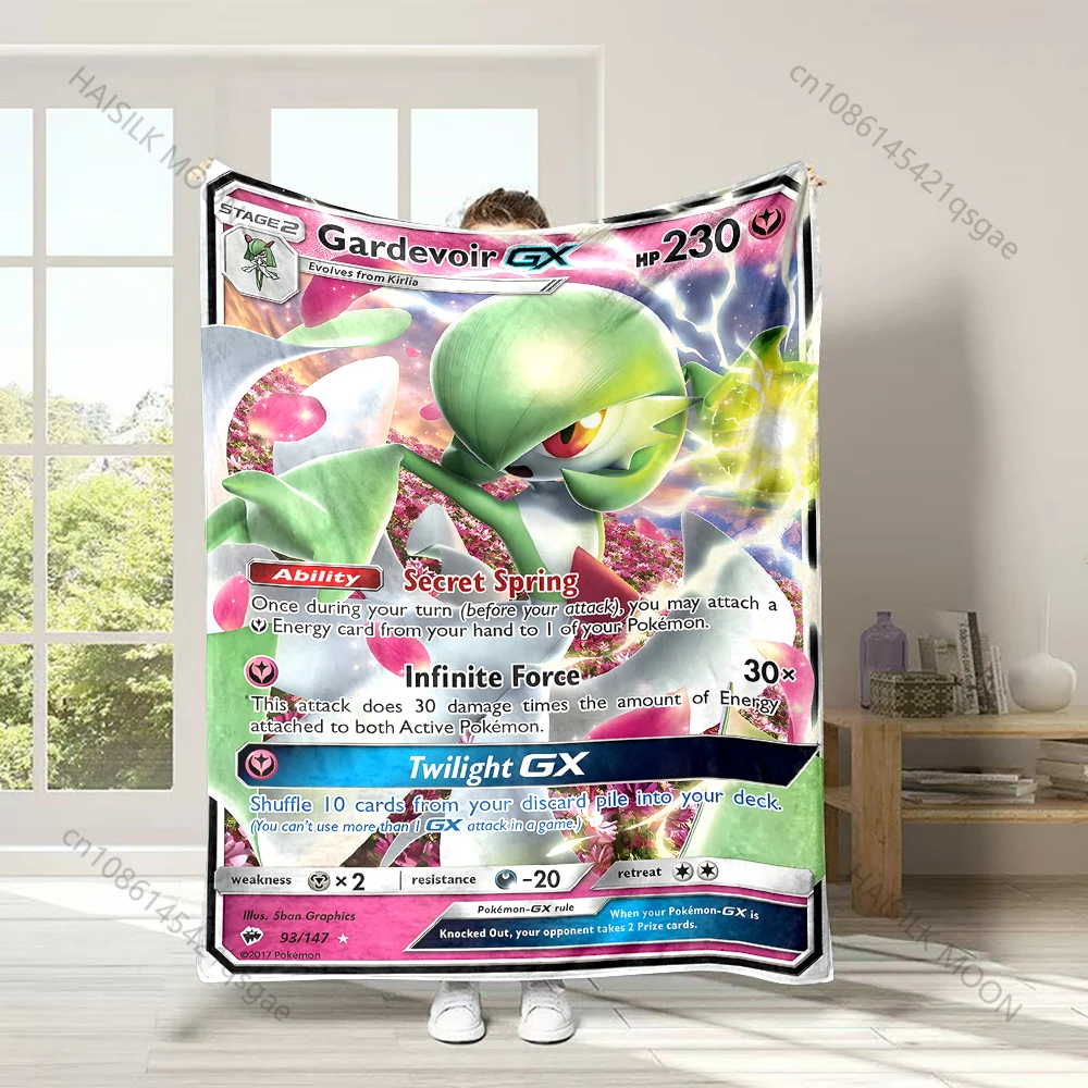 Японское одеяло с принтом Pokémon Cards Gardevoir детское для взрослых мягкое теплое