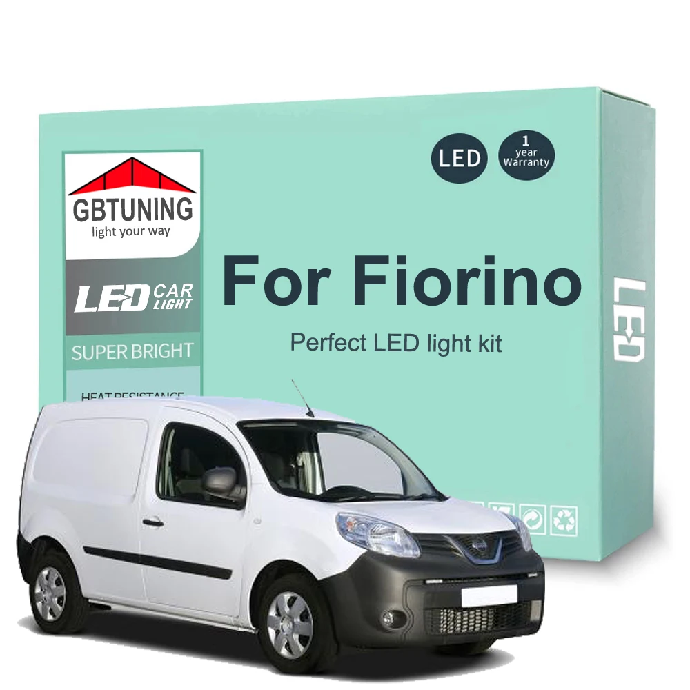 Комплект светодиодных внутренних ламп для Fiat Fiorino Qubo 2007-2018 2019 2020 2021 2022 2023 Canbus