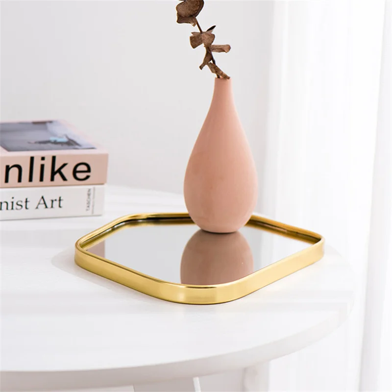 Роскошная металлическая стеклянная тарелка в скандинавском стисветильник