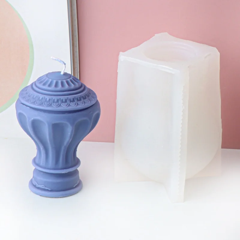 3D Ретро римский столб силиконовая форма для свечей DIY ананас узор Европейский