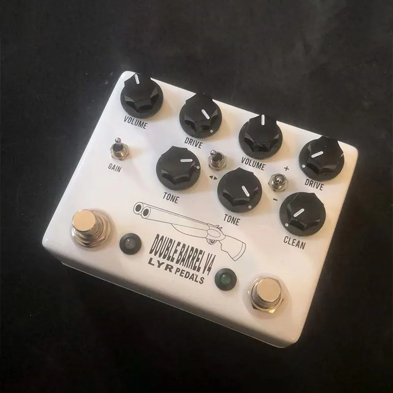 LYR Pedal（LY-ROCK）Guitar Effect Pedal For Doublebarrel OVERDRIVE Professional Classic Effect Pedal,White,For True bypass